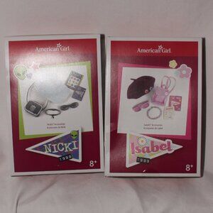 EMPTY American Girl Nikki and Isabel Accessory Boxes NEW